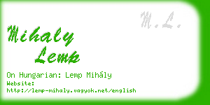 mihaly lemp business card